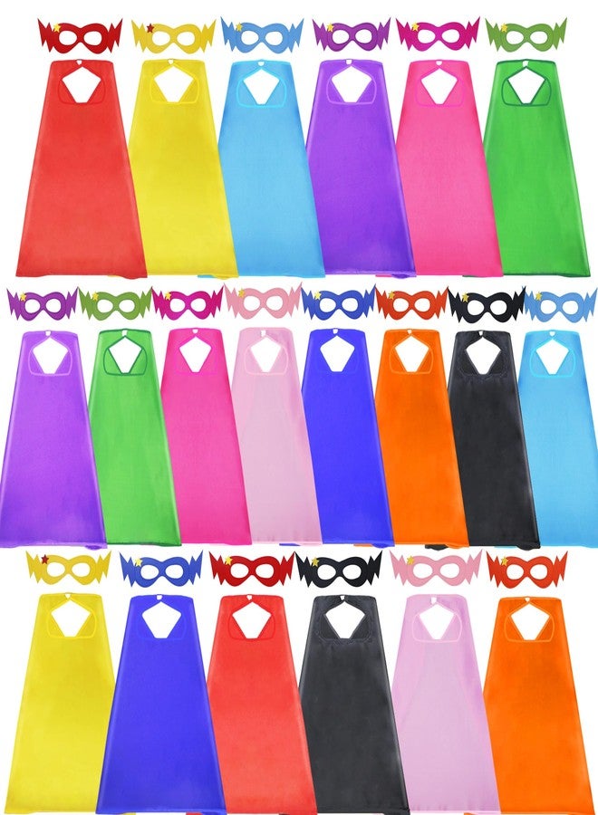 D.Q.Z Superhero-Capes for Kids 20 Sets Children-Superhero Capes and Masks for Super Hero Toys Birthday Party Dress Up Costume (Multicolored) - Image 1